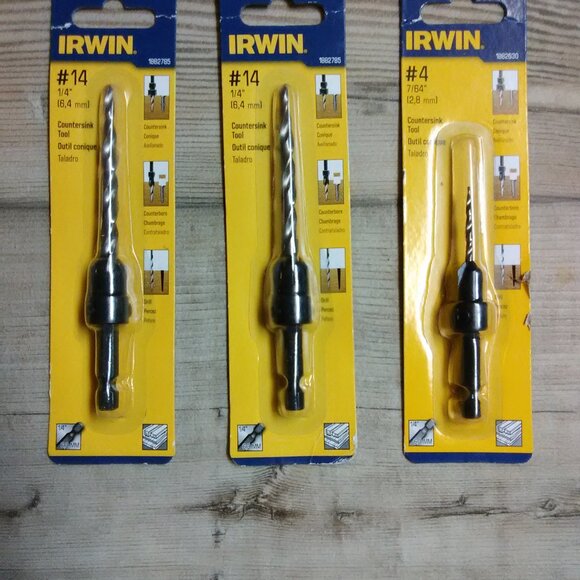 Irwin Countersink tool lot of 3 - #14 and #4 New in packages - Picture 12 of 12